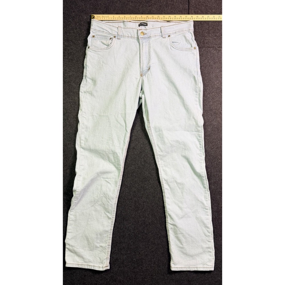 Origin USA Relaxed Fit Jeans Mens 34x32 Light Wash Blue Denim Made in America